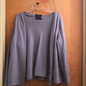A cardigan and top